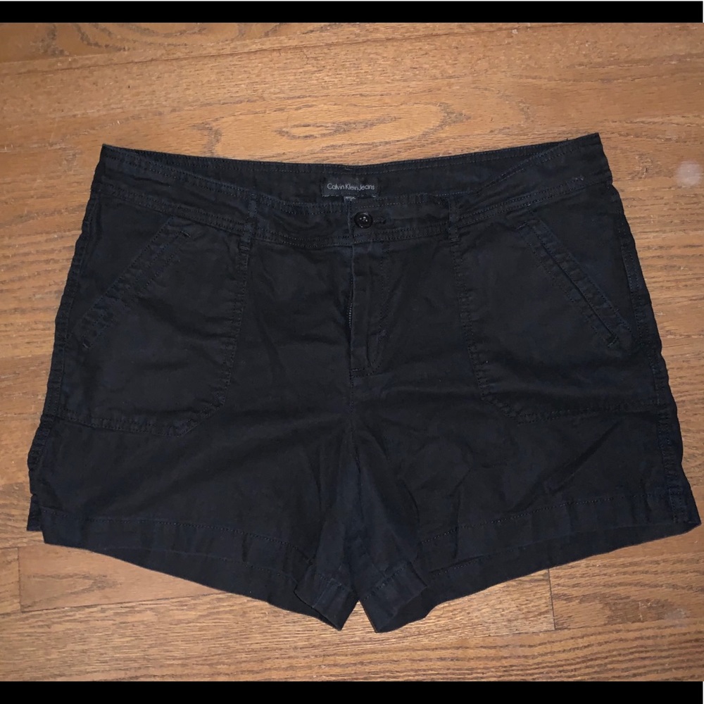 Calvin Klein Jeans Black Linen Shorts
